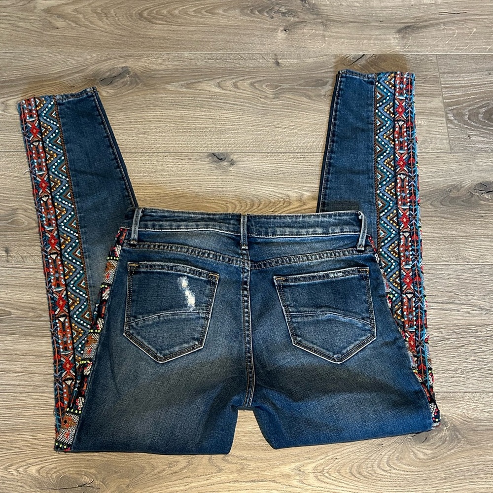 Driftwood Embroidered Beaded Jackie Skinny Jeans Size 26 - Picture 6 of 8